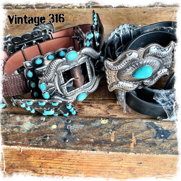 LAST ONE ~ Turquoise Concho Belt - Picture 3 of 5